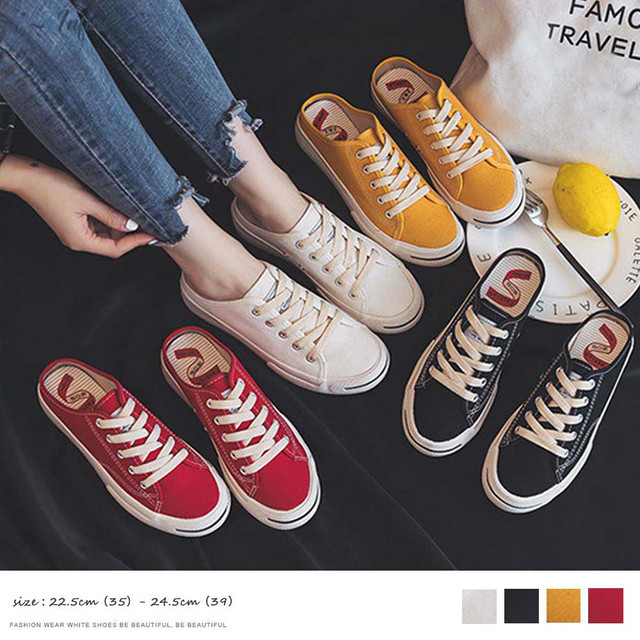 かかとなし スニーカー レディース キャンバススニーカー 歩きやすい シューズ スリッポン 白 黒 サンダル 楽ちん 大人 春夏秋 コーデ くつ Infini Arc En Ciel