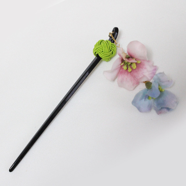 【suifuyouコラボ商品】2色の紫陽花と玉結びのかんざし(現品限り)