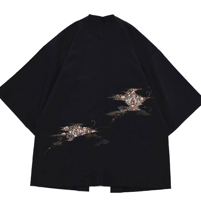 Japan Vintage HAORI cardigan "和モダン" 黒羽織