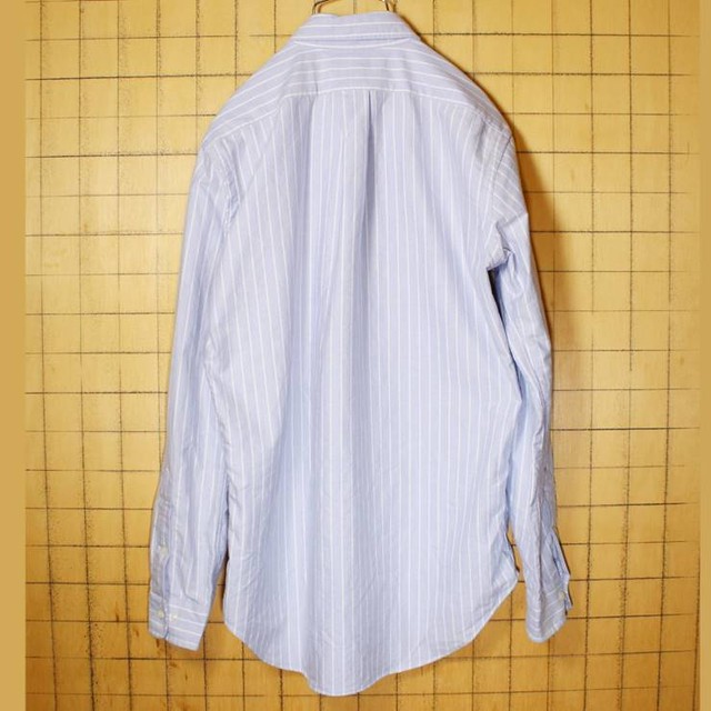 Usa Polo Ralph Lauren ボタンダウン 長袖 ストライプ シャツ ライトブルー メンズm相当 ラルフローレン 古着 0810aw38 古着屋ataco Garage