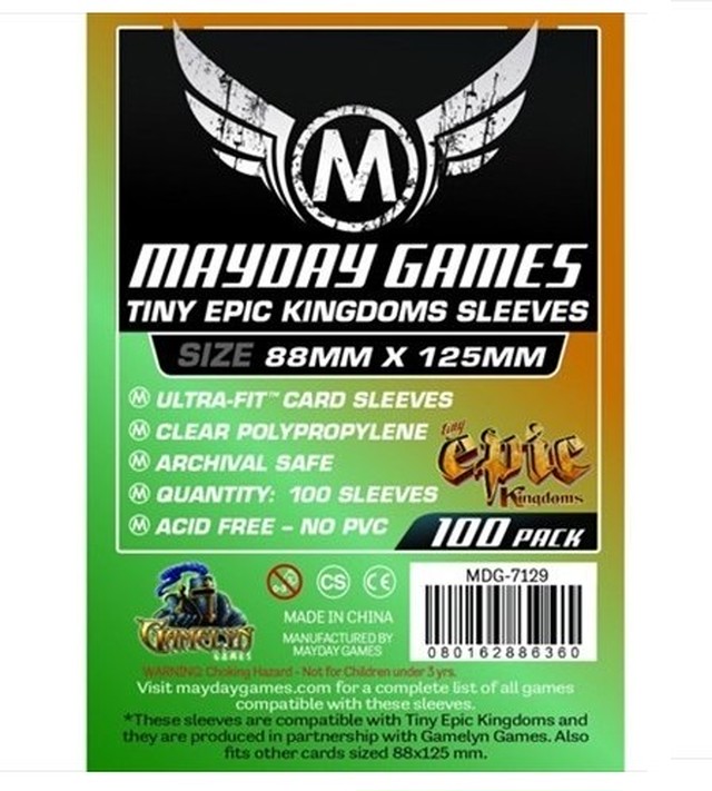 x125mm Mayday カードスリーブ Tiny Epic Kingdoms サイズ Mdg 7129 サイコロ堂