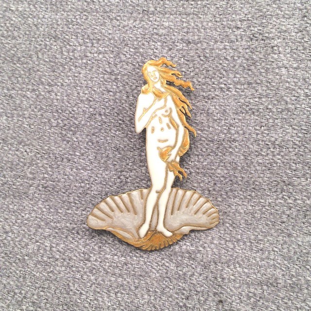 エナメルアクセサリー ブローチ ヴィーナス誕生 ホーホー雑貨店