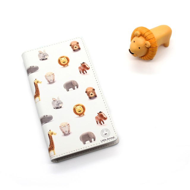 受注制作 動物 ライオン ぞう キリン 帯なし手帳型スマホケース ブランド リトルアニマル キャラクター グッズ 携帯 Iphone Android モバイル Rarara Room