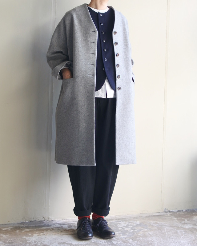 アトリエナルセ Atelier Naruse メルトンウール コクーンコート 余韻の時間