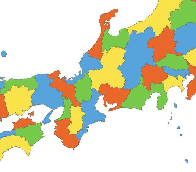 日本全図 都道府県 形状 イラストレータデータ Eps 日本語 英語表記 地図素材をダウンロードにて販売するお店 今八商店
