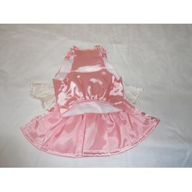 背中のリボンがかわいいピンクドレスｓ ｍ Lサイズ ワンピース 犬服 小型犬 猫用 蓮風