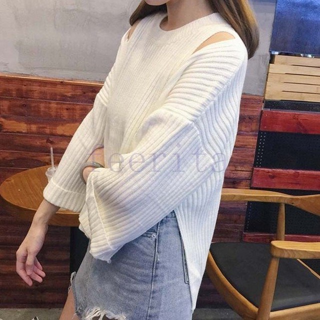 ニット セーター レディース 肩出しニットトップス 長袖 2631 Lagy 韓国ファッション レディース メンズ 通販のお店