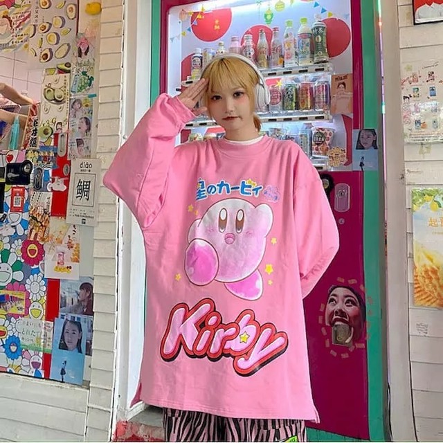 お取り寄せ商品 トップス ロンt 長袖 原宿 サブカルチャー キャラクター プリントtシャツ ゆめかわいい Candy Melts