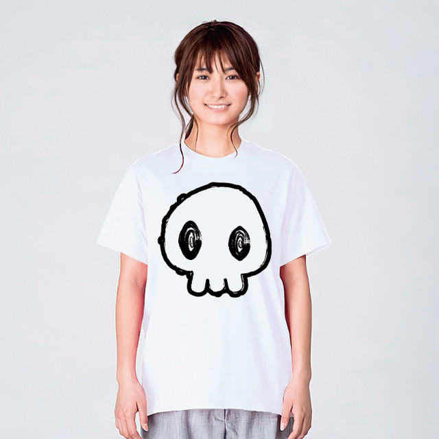 ドクロ Tシャツ メンズ レディース おしゃれ かわいい 白 夏 プレゼント 大きいサイズ 綿100 160 S M L Xl デザインtシャツ 通販サイトのshortplate ショートプレート