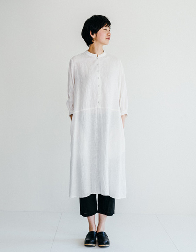 Sale アイナ ワンピース ホワイト Aina Dress Fog Linen Work フォグリネンワーク 101 Design Store