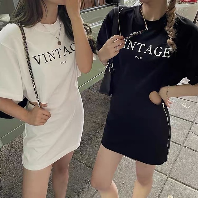waist cut vintage dress