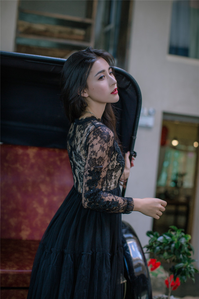 新作 ロングドレス マキシ丈 シースルー レース ロングワンピース 長袖 結婚式 パーティー お呼ばれ 二次会 謝恩会 演奏会 Shop Suba