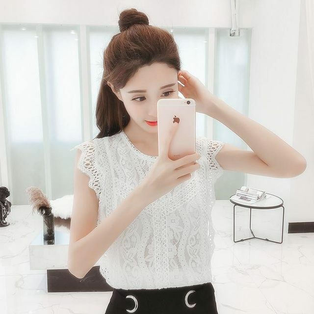 レース ノースリーブブラウス Estela エステラ レディース 通販 Bace 韓国