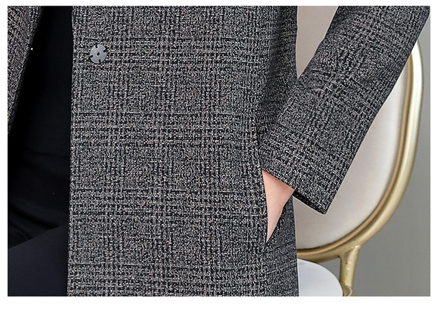 チェスターコート ロング 大きいサイズ 秋冬 チェック柄 ジャケット 千鳥格子 スーツ ポリエステル ジャケット専門 ノンノン スクリー Nonnon Skry For Ladies Jackets Only