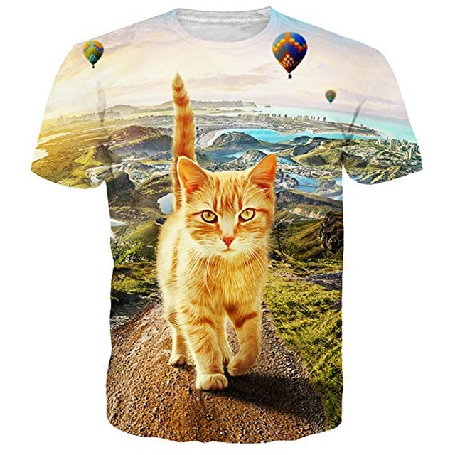 Amazonで売られている猫の3dプリントtシャツとパーカーが壮大すぎて地球の危機 Naver まとめ