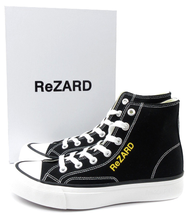 Used Rezard リザード Youtuberヒカル ロコンド ハイカットキャンバススニーカー スニーカー メンズ ハイカット 靴 26 0cm Black White Otakara Fashion