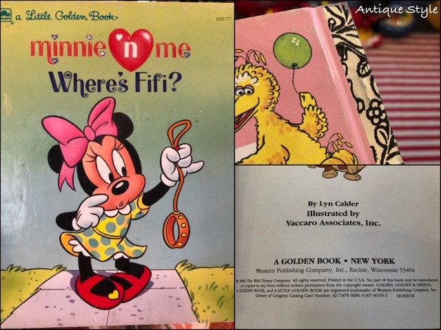 送料込 90s 絵本 ミニーマウス Minnie N Me Where S Fifi ゴールデンブック ピクチャーブック L 126e 007 Antique Style アンスタ アメリカ買付けのヴィンテージ アンティークのおみせ