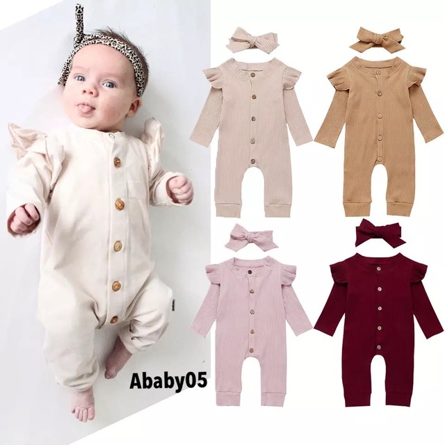 送料無料 女の子 新生児サイズあり ロンパース 可愛い ベビー服 出産祝い Ababy05