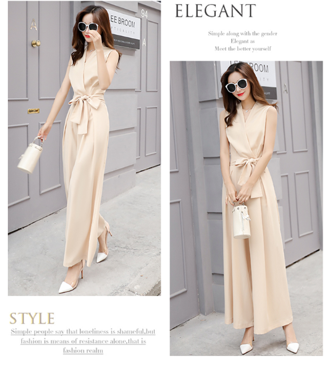 様々なシーンに きれいめ 大人のオールインワン オールインワン レディース ワンピース 結婚式 服装 二次会 お呼ばれ ワンピ ワイドパンツ ロング ドレス パーティードレス ノースリーブ 袖なし 大人 上品 きれいめ 清楚 代 30代 40代 送料無料 韓国レディース