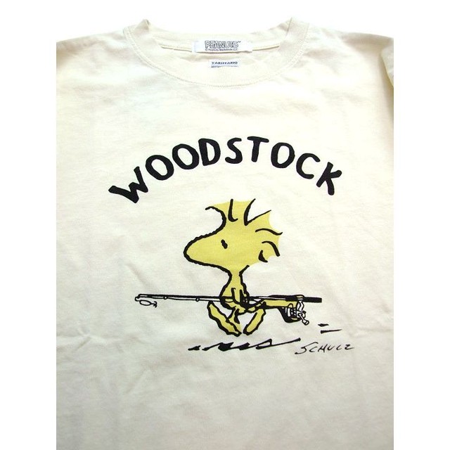 Lumber Tシャツ スヌーピー コラボ Tシャツ Woodstock半袖tシャツ 男女兼用 Lumber 釣り竿持ってお出かけだ K2select