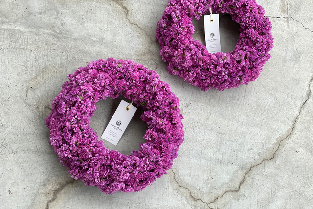Statice Wreath Pink 03 | スターチスリース