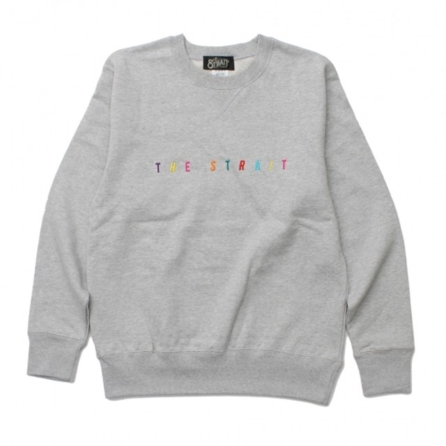 MULTI COLOR LOGO CREW SWEAT #T.GREY