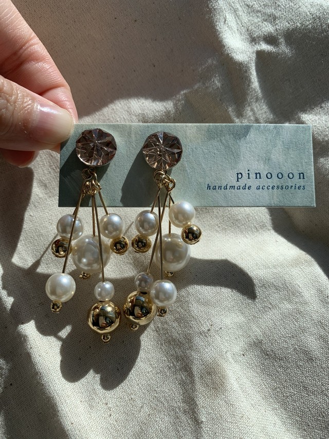 パールいっぱいピアス Pinooon