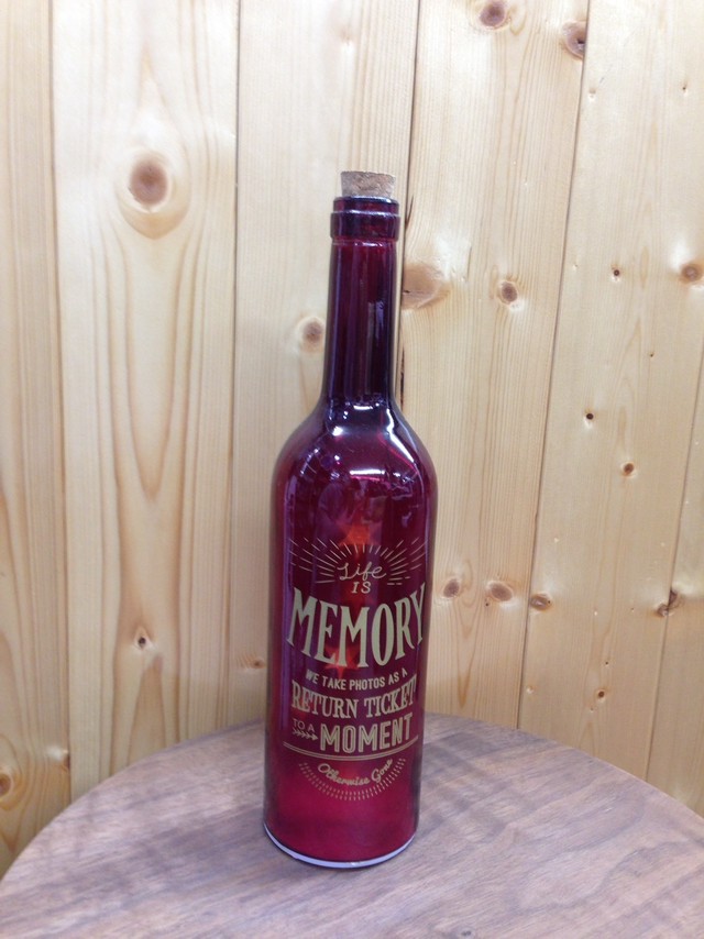 Key Stone ボトルドライト サインアート バーガンディ 光る 瓶 雑貨 お洒落雑貨 ファッション Slime Case