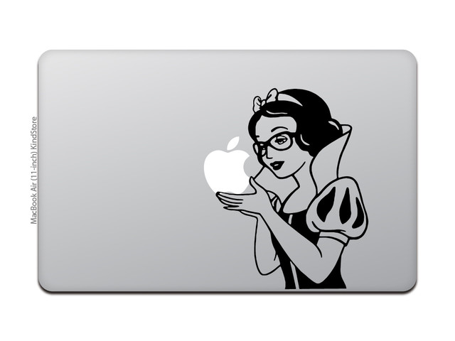 カインドストア Macbook Air Pro 11 13インチ マックブック ステッカー シール 白雪姫 オタク めがね M186 カインドストア Macbook Iphone ステッカー 作成 通販