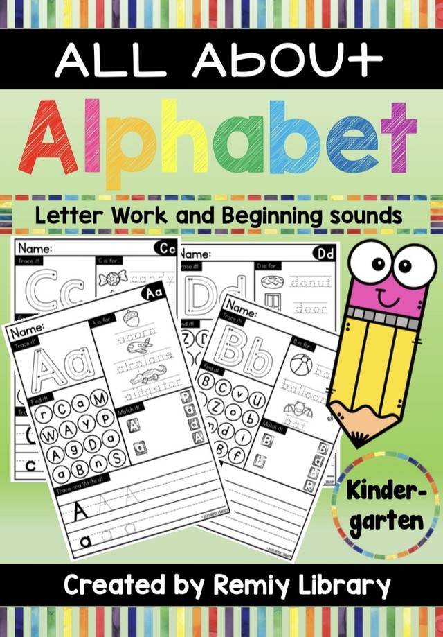 デジタルコンテンツ データ 販売 All About Alphabet Pre K アルファベットワークシート2歳 Remiy Library