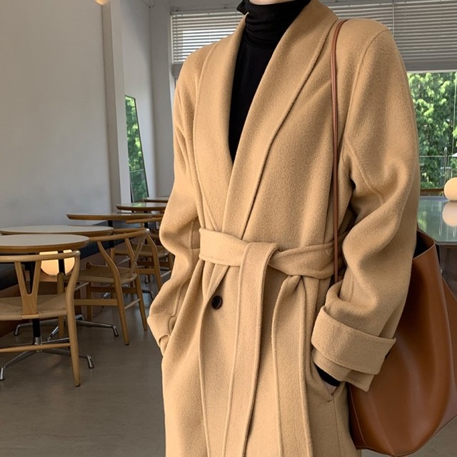 チェスターコート ロング レディース 大人カジュアル 韓国 ファッション レディース 冬コート レディース ウエストマーク ガウンコート オフィスカジュアル ウエストベルト おしゃれ 冬物 マニッシュ ビジネス フォーマル ベージュ ロングコート Vestito