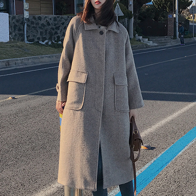 アウター レディース 秋冬 コート ステンカラーコート ロング丈 ツイード柄 ベーシック ゆったり オーバーサイズ 大人可愛い 大人カジュアル ポケット付き Prism One プリズム ワン