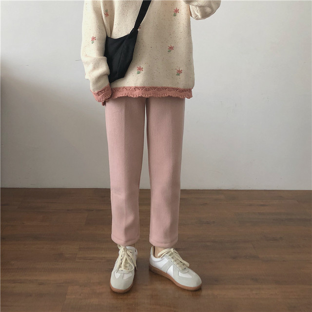 〈カフェシリーズ〉春のウールストレートパンツ 【spring wool street pants】