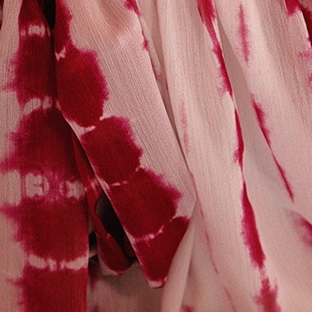 ワンピース マキシ丈 絞り染め バックデザイン リゾート ラフ 夏 Choco Chaco