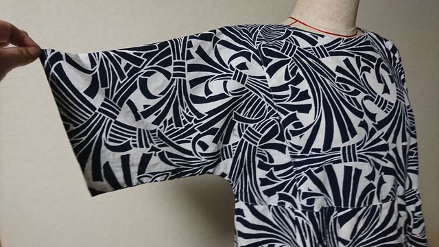 浴衣リメイクチュニック Blue Sky