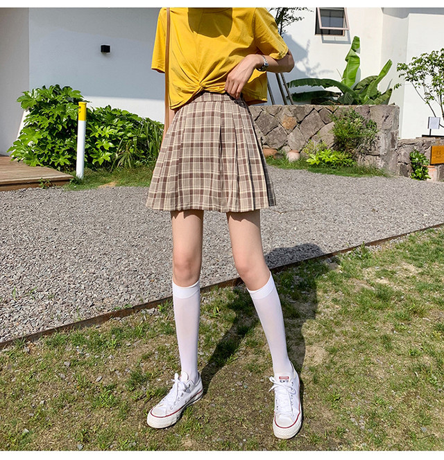 ガーリーコーデに チェック柄 ミニスカート キャロットスカート ミニスカ タータンチェック レディース キャンパス デイリー 着回し着回し デート Ptnym2197 Shop Suba