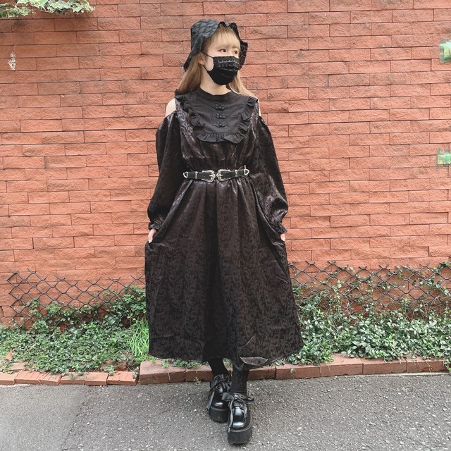 オープンショルダーチャイナワンピース Audreyharajuku