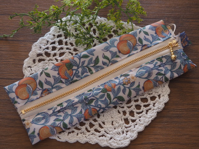 リバティラミネート生地使用ペンケース 7 5 Otthon