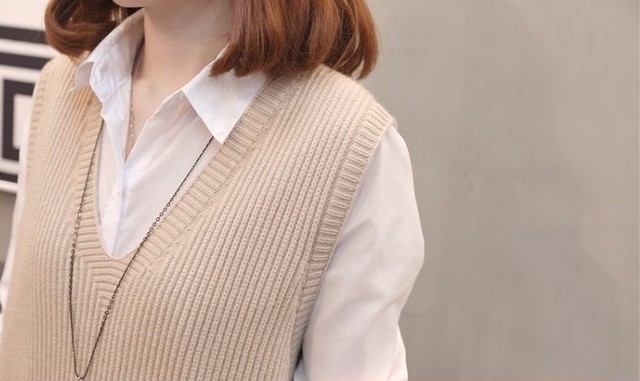 トップス レディース ノースリーブ Vネック ニットベスト ニット ロングベスト トップス テールカット サイドスリット レディース 無地 オフィス 通勤 仕事 シンプル きれいめ 大人 ママコーデ レイヤード 体型カバー Officewalaa オフィスワラア レディース