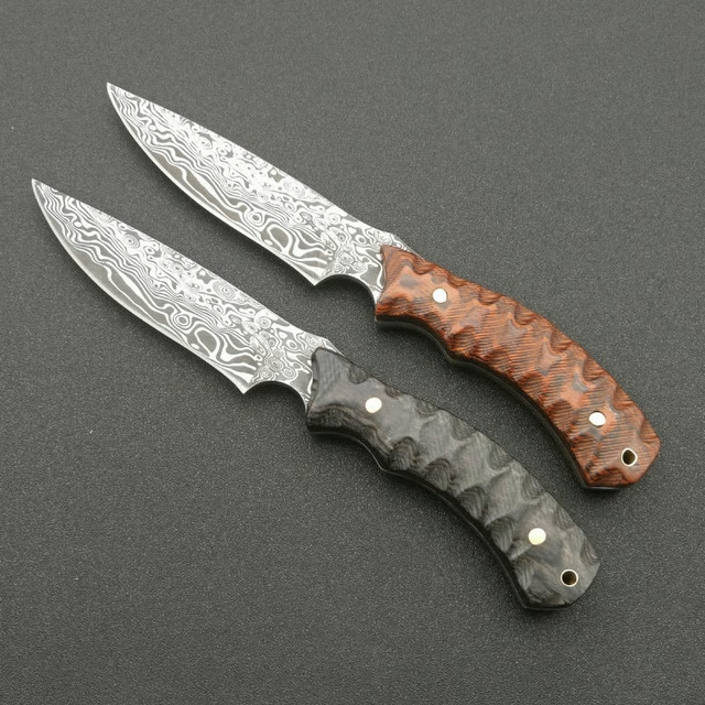 Pegasi アウトドアナイフ ダマスカスナイフ 440c サバイバル ハンティング 1本 Micarta Handle Fixed Blade Knife Trust Inriam