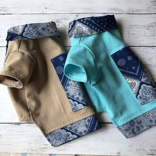 ティッシュ 保冷剤ポケット付き バンダナカラーポロシャツ オーシャン サンド Hali A Aloha