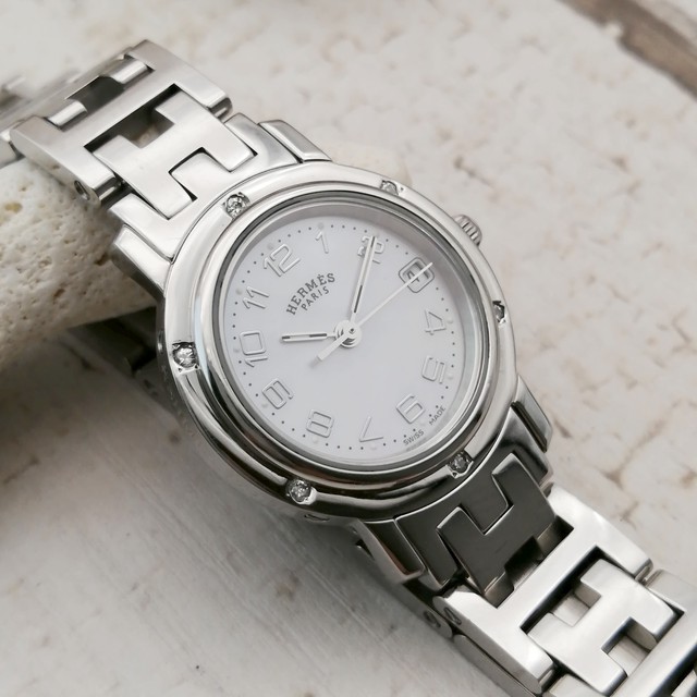 HERMES エルメス クリッパー ナクレ ダイヤ レディース 腕時計 | Masaco Vintage （マサコ ヴィンテージ ）腕時計や