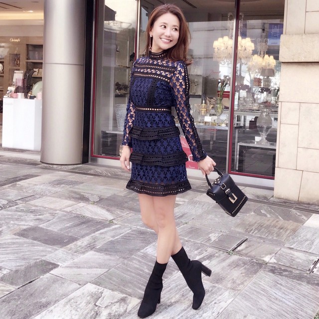 星レース ドレス ワンピース 9style