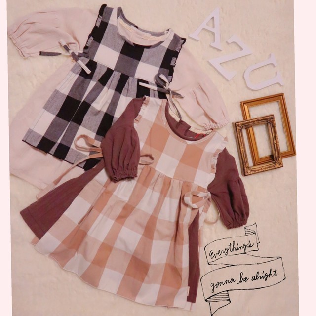 ハイジのエプロンワンピース Azu Allhandmade