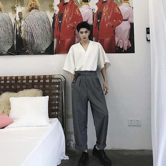 ハイウエストワイドスラックス Se269 韓国メンズファッション通販サイト 3 Seconds