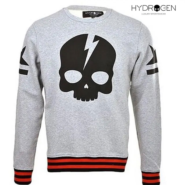 Hydrogen ハイドロゲン Hockey Crewneck Sweatshirt スウェット トレーナー Grey Trend Design