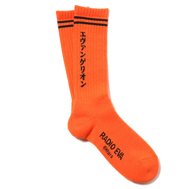 RADIO EVA 709 EVANGELION SOCKS ORANGE / EVANGELION エヴァンゲリオン
