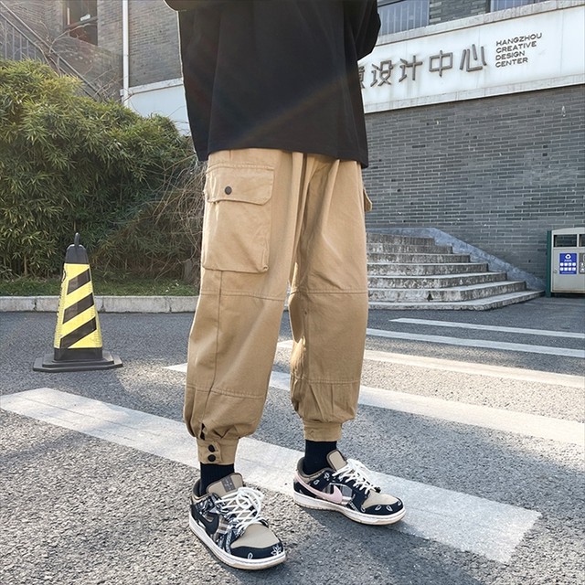 裾ボタン カーゴパンツ ワークパンツ ワイドパンツ サイドポケット カジュアルパンツ ベイカーパンツ ゆったり きれいめ オーバーサイズ メンズ ラフスタイル 取寄 発送目安14 21日営業日 Laff Store For Men ショップ情報 配送スケジュールを必ずご確認下さい