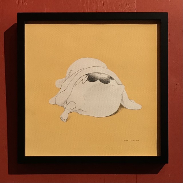 【鹿子木 美】原画「昼寝」