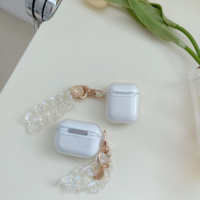 Airpods Pro Airpods ケース カバー ハート 韓国 かわいい クリアケース エアポッズプロ エアーポッズ 保護ケース クリアチェーン ブレスレット ハンドストラップ かわいいairpodsケース Switchカバー Iphoneケース Airtagホルダー New I